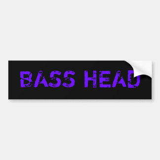 Bass Head bumper sticker(dark) Bumper Sticker