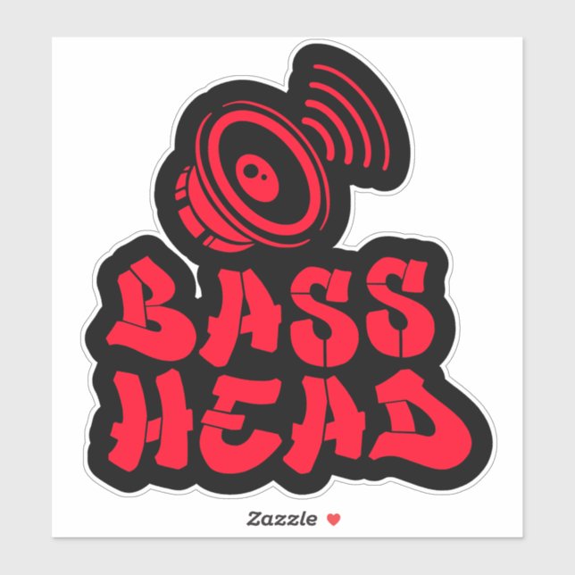 BASS HEAD red black (Sheet)
