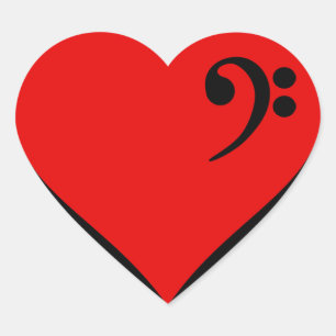 Bass Heart Sticker