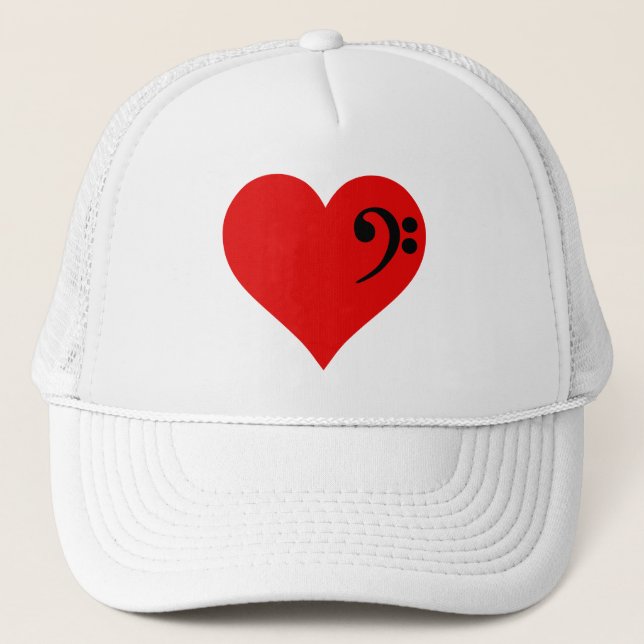 Bass Heart Trucker Hat (Front)