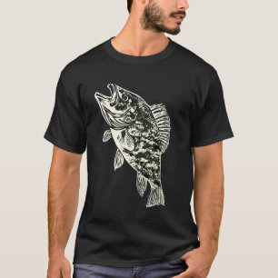 Bass Illustration Fishing Nature Adventure T-Shirt