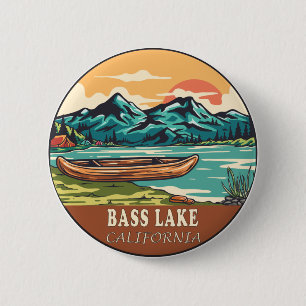Bass Lake California Boating Fishing Emblem 6 Cm Round Badge