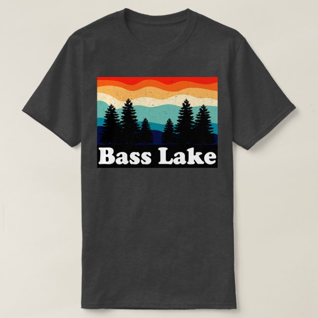 Bass Lake California Retro T-Shirt (Design Front)
