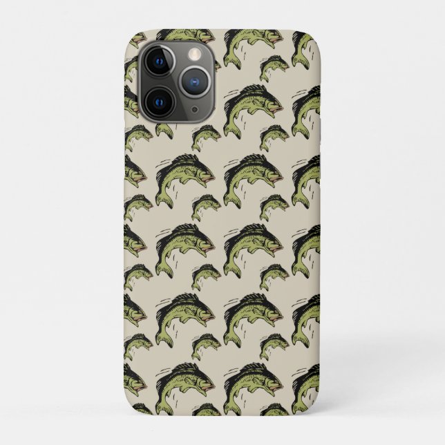 Bass Pattern Tan Case-Mate iPhone Case (Back)