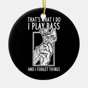 Bass Player Bass Guitar  Ceramic Ornament