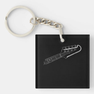 Bass Player Bass Guitar Musical Design Key Ring