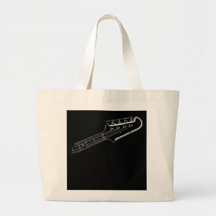 Bass Player Bass Guitar Musical Design Large Tote Bag