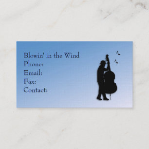 Bass Player Blue Business Card