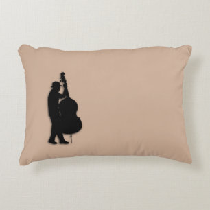 Bass Player Brown Decorative Cushion