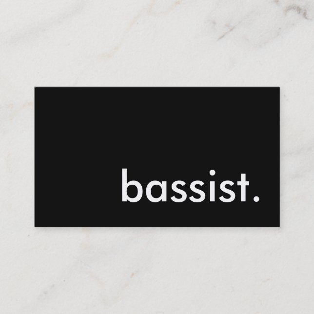 bass player. business card (Front)