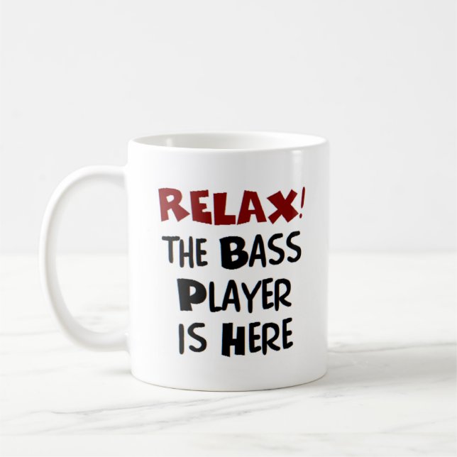 bass player here coffee mug (Left)