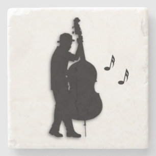 Bass Player Musician Stone Coaster