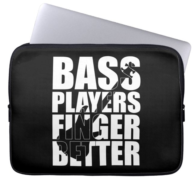 Bass players fingers better laptop sleeve (Front)