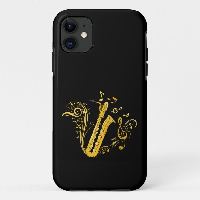 Bass Saxophone Player Orchestra Bass Saxophone Case-Mate iPhone Case (Back)