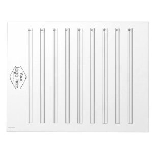 Bass Tab Notebook Custom Music School Logo Notepad