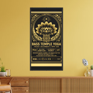 Bass Temple Yoga Event Poster Canvas Print