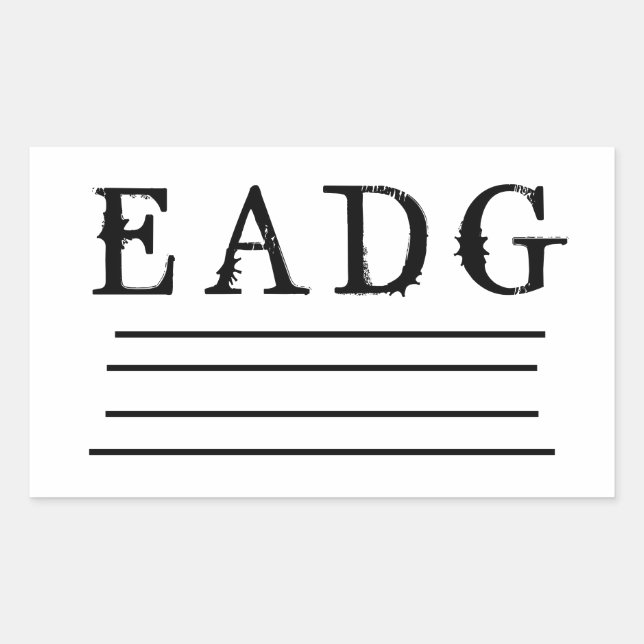 Bass Tuned Rectangular Sticker (Front)