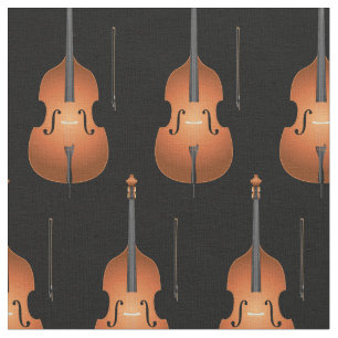 Bass Upright Jazz Music Musician Room Decor Fabric
