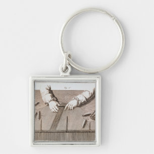 Basse-Lisse technique at the Gobelins tapestry Key Ring