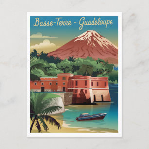 Basse-Terre Guadeloupe Vintage Postcard