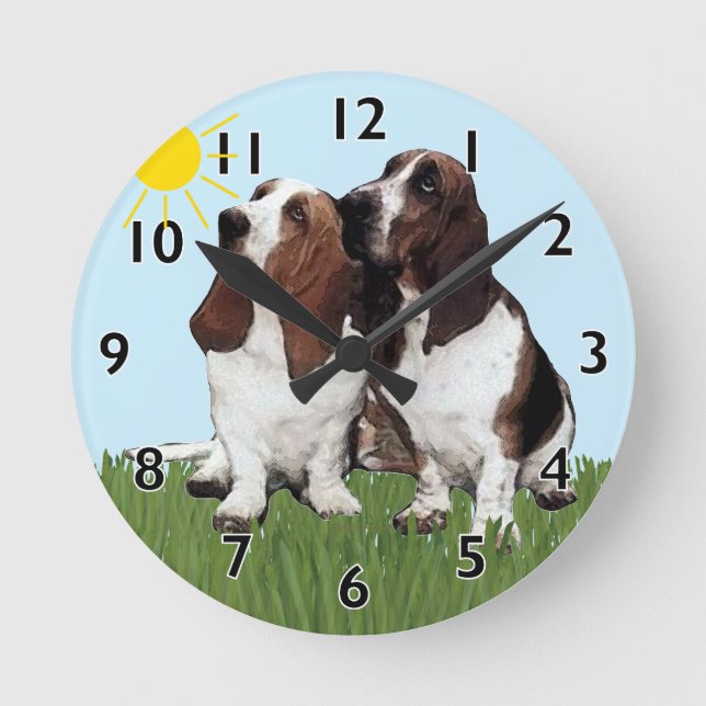 Basset Buddies Clock (Front)