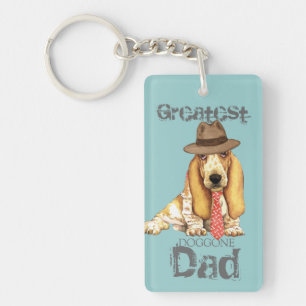 Basset Dad Key Ring
