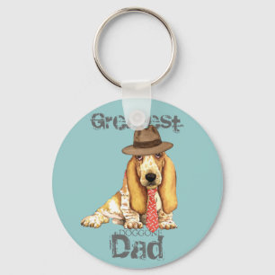 Basset Dad Key Ring