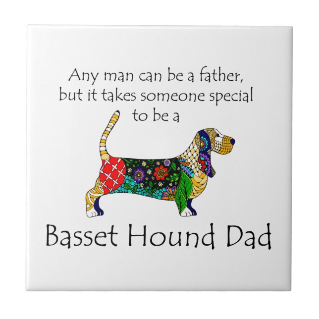 Basset Dad Tile (Front)