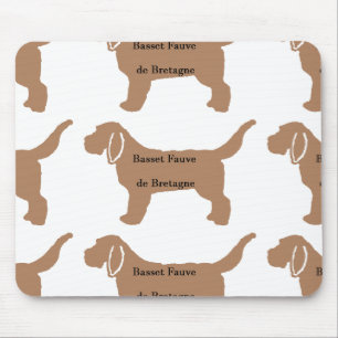 Basset Fauve de Bretagne colour name silhouette Mouse Pad