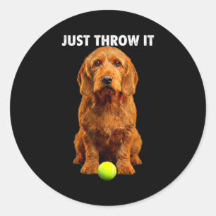 Basset fauve de bretagne shirt throw it fetch dog classic round sticker