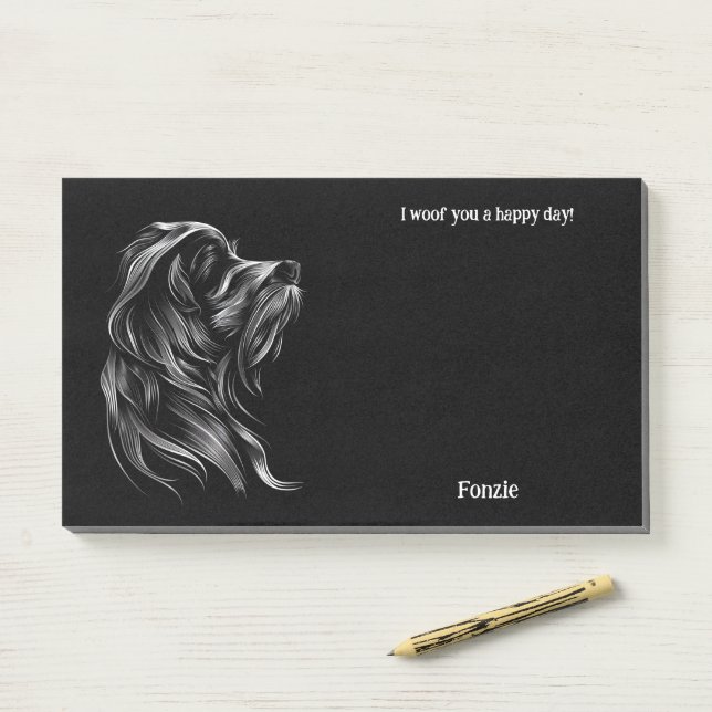 Basset Griffon Vendeen Abstract Art Dog Name  Post-it Notes (On Desk)