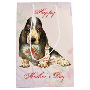 Basset Heart Mum Medium Gift Bag