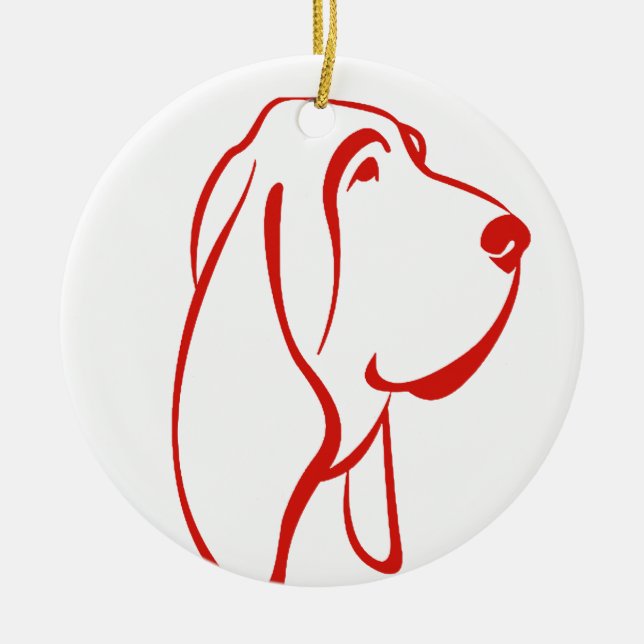 BASSET HOUND [16] CERAMIC ORNAMENT (Front)