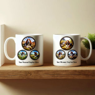 Basset Hound 6-Image Coffee Mug Design