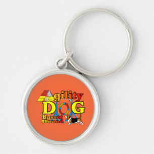 Basset_Hound_Agility Key Ring