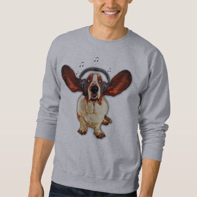 Basset Hound American Apparel Raglan Sweatshirt (Front)