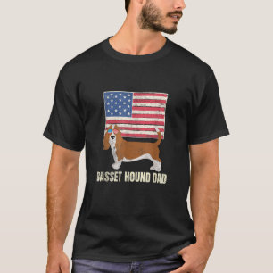 Basset Hound American Flag USA Patriot Dog Lover 4 T-Shirt
