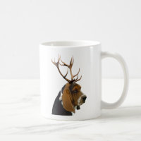 Basset Hound and Antlers
