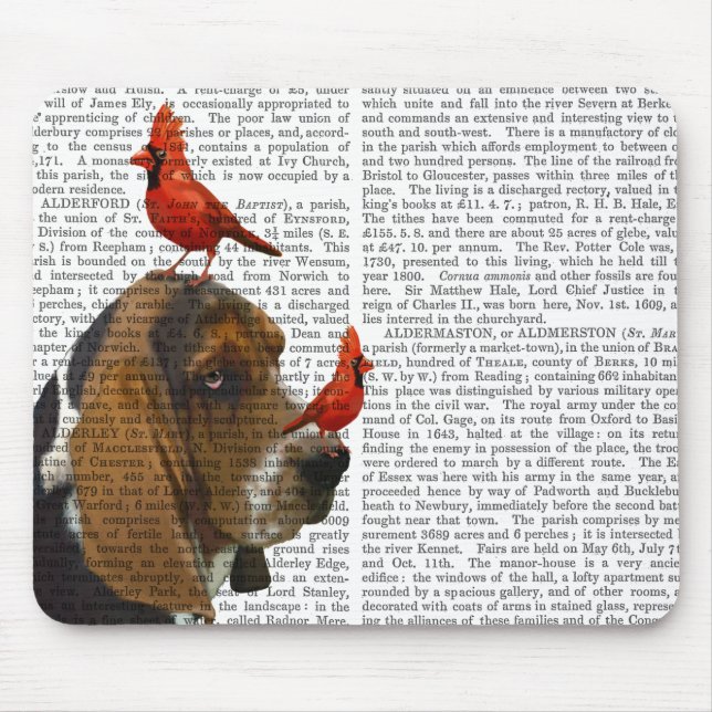 Basset Hound and Birds Mouse Pad (Front)