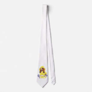 Basset Hound April Showers Tie