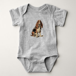Basset Hound Baby Bodysuit