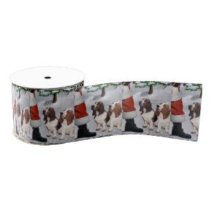 Basset Hound Believe Christmas Grosgrain Ribbon
