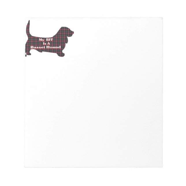 Basset Hound BFF Notepad (Front)