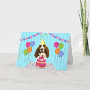 Basset Hound birthday Card