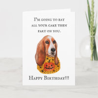 Basset Hound Birthday Card