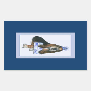 Basset Hound Birthday Stickers