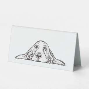 basset hound black white simple puppy dog eyes