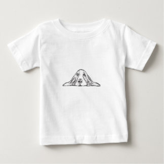 basset hound black white simple puppy dog eyes  baby T-Shirt