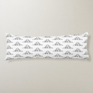 basset hound black white simple puppy dog eyes body cushion
