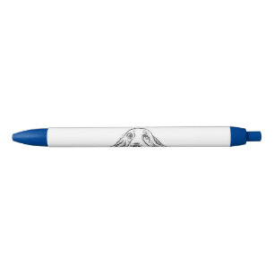 basset hound black white simple puppy dog eyes ink pen